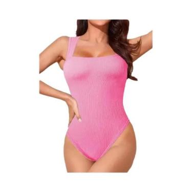 Imagem de Body Feminino Sem Costura, Sem Mangas, Em Malha, De Alta Elasticidade,