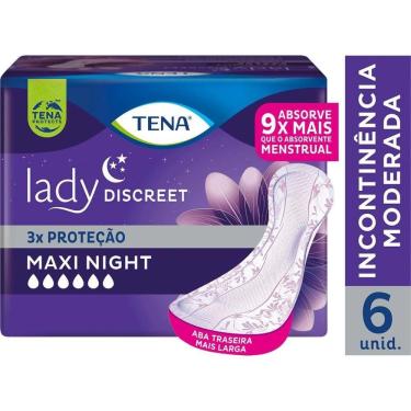 Imagem de Absorvente para Incontinência Urinária Tena Lady Discreet Maxi Night - Embalagem com 6...