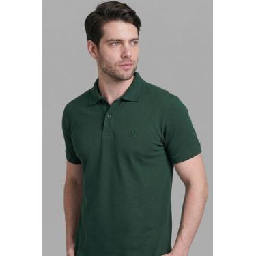 Imagem de Polo Piquet Lisa Com Botão Polo Wear Verde Escuro, Verde escuro, GG