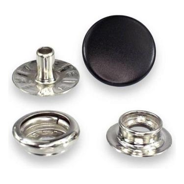 Imagem de Botão De Pressão Ferro 1002/100 Cor Preto Cx200 - Baxmann