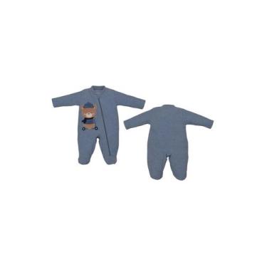 Imagem de Macacão Plush Azul Bebê Menino Upi Uli, M, Azul