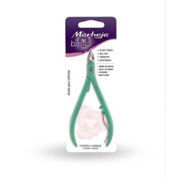 Imagem de Alicate para Cutícula Basic  Merhej  Aço Inoxidável  Corte Preciso e C