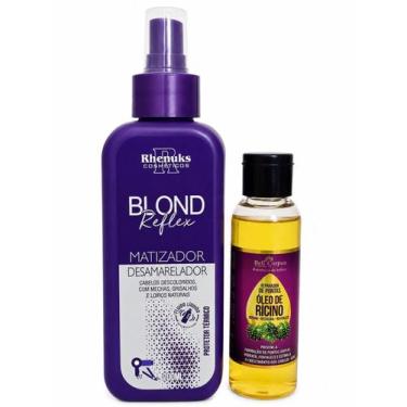 Imagem de Matizador Desamarelador Blond Reflex + Óleo de Ricino 60ml - Rhenuks