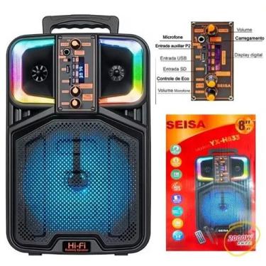 Imagem de Caixa de Som Potente 2000w Bluetooth Rádio FM Entrada Microfone, usb, 