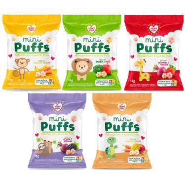 Imagem de Mini Puffs Biscoito de Arroz Nhami Mami sem glúten e sem leite - 5 uni