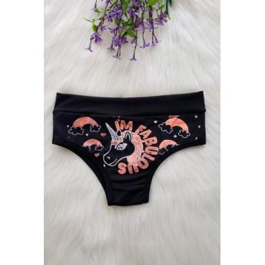 Imagem de calcinha infantil estampada - MIL AMORES, G, Preto