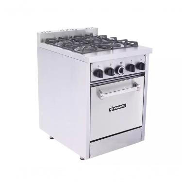 Imagem de Fogão Industrial a Gás 4 Bocas com Forno Don Bidone Inox Aço Inoxidável 430 Venâncio