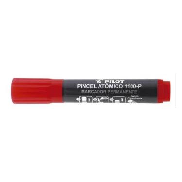 Imagem de Pincel Atômico Pilot 1100 Marcador Permanente Ponta Acrílica Resistente Água Vermelho