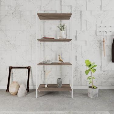 Imagem de Estante de Livros Industrial 60CMX146CM Multiuso 4 Prateleiras Active 