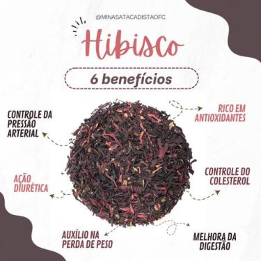Imagem de HIBISCO DESIDRATADO PARA CHÁ OFERTA 100g - Minas Atacadista