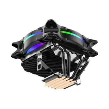 Imagem de Cooler De Ar Para CPU Intel AMD 3Pin/4Pin ARGB Com 4 Tubos De Calor Pa