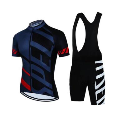 Imagem de Conjunto De Camiseta E Calças De Ciclismo Preto 2025 Para Homens E Mul