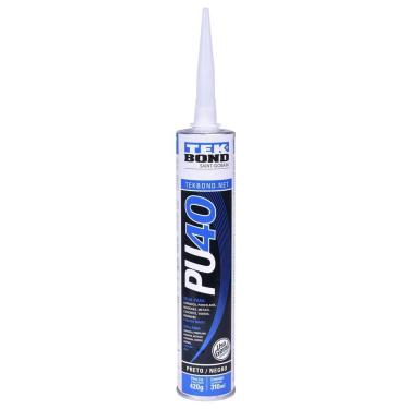 Imagem de Selante de Poliuretano PU40 Monocomponente Alta Flexibilidade Preto Tekbond 310ML