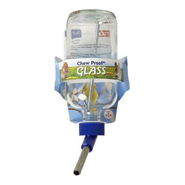 Imagem de Lixit Garrafas de água de vidro para coelhos, furões, pássaros pequenos, porquinhos-da-índia, ratos, hamsters e outros animais de estimação (227 g)