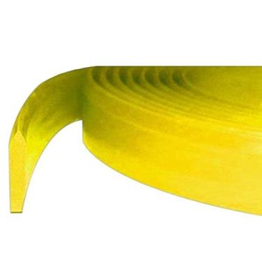 Imagem de Tira de Poliuretano Chanfrada em V Amarelo para Rodo de Serigrafia 70sh (1 Metro)