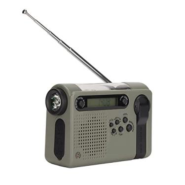 Imagem de Rádio pessoal AM FM, rádio de emergência de carregamento solar, rádio de banda completa com suporte AM FM SW, rádio meteorológico de manivela com lanterna, modo de busca de rádio, exibição de horário e despertador (#2)