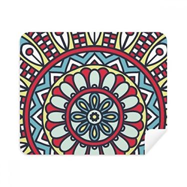 Imagem de Pano de limpeza de arte colorido vermelho azul pano de limpeza de tela 2 peças tecido de camurça