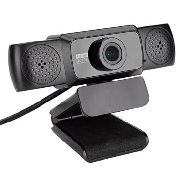 Imagem de Webcam 1080 p, câmera web full hd usb câmera de computador de 95 graus plug and play multifuncional webcam de vídeo streaming para gravação de conferência