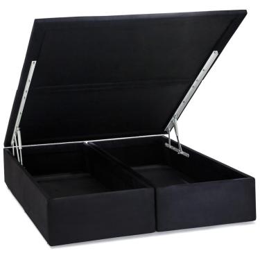 Imagem de Base Baú Physical Corino Preto Queen (158x198x39) - Ortobom