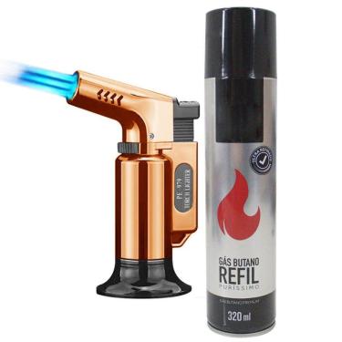 Imagem de Isqueiro Maçarico Culinária Acoplável com Refil Gás