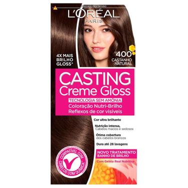 Imagem de Tintura Casting Creme Gloss Castanho Natural 400