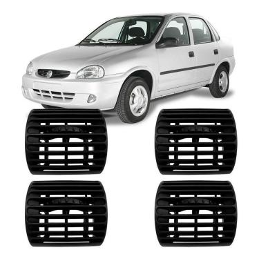 Imagem de Kit Grade Difusor Ar Corsa Classic 1994 A 2013 Preto