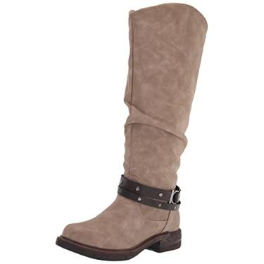 Imagem de MUK LUKS Botas femininas Lukees Logger Victoria, Pedra, 10