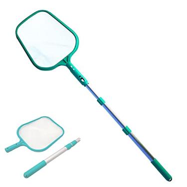 Imagem de HIOD Rede de espumador de folha de piscina telescópica de malha fina ferramenta de limpeza de piscina spa lagos objetos flutuantes Redes coletoras de folhas