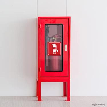 Imagem de Kit 8 Adesivos de Sinalização contra Incêndio Extintor CO2 15cmX15cm