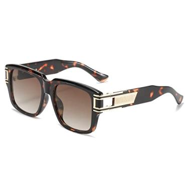 Imagem de Óculos de sol quadrados retrô masculinos de luxo superdimensionados femininos óculos de sol moda óculos de sol de condução de carro UV400, C4 marrom leopardo, outros