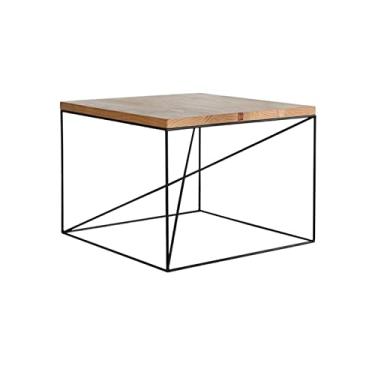 Imagem de Mesa lateral moda pequena mesa de centro decorativa mesa lateral mesa de centro de ferro criativa adequada para sala de estar quarto armazenamento doméstico mesa de chá mesa de centro