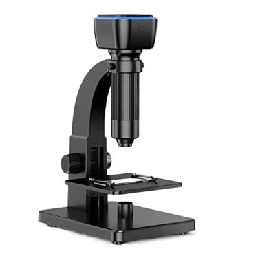 Imagem de Adaptador de microscópio microscópio digital de lente dupla 7 polegadas 12MP câmera acessórios de microscópio de vídeo (cor: 315w-2000X)