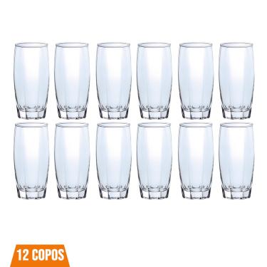 Imagem de Conjunto com 12 Copos de Vidro 370ml Florence Transparente