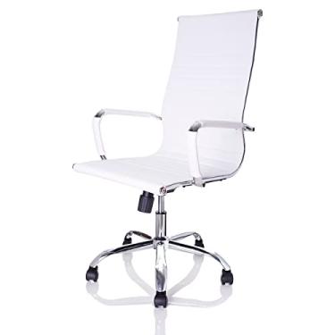 Imagem de Cadeira Presidente Charles Eames Esteirinha Couro Pu 11P Cor:Branco