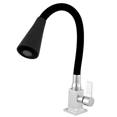 Imagem de Torneira Cozinha Mesa Quadrada 4169 Gourmet Preta C-65