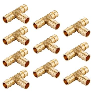 Imagem de (Pacote com 10) EFIELD Pex A Encaixe de Expansão 1/2" x 1/2" x 1/2" T SOMENTE para conexão de tubulação Pex-A, ASTM F1960, sem chumbo