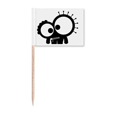 Imagem de Universe Alien Monster Criature Palito de Dente Bandeira Marcador Topper Decoração de Festa