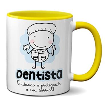 Imagem de Caneca Odontologia Seu Sorriso Protegido e Bem Cuidado! (Amarela)