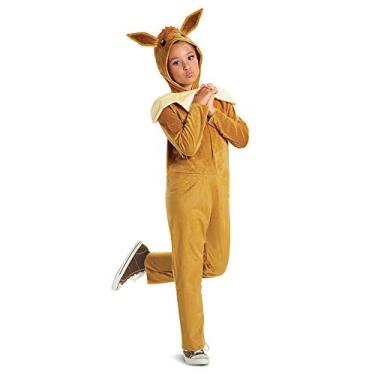 Imagem de Eevee Pokemon Kids Costume, Official Pokemon Hooded Jumpsuit with Ears, Classic Size Extra Large (14-16)