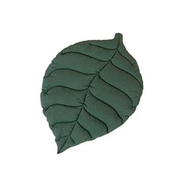 Imagem de WeiLaiKeQi Almofada para animais de estimação Cão Gato Esteira Colchão Lavável Cães Gatos Filhote de Cachorro Gatinho Dormir Almofada Cama, Folha verde