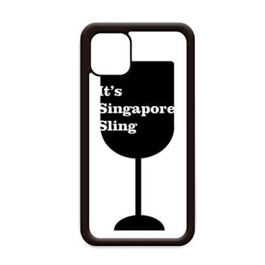 Imagem de Outline of Singapura Sling Cocktail para iPhone 11 Pro Max Capa para Apple Mobile Case Shell