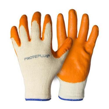Imagem de Luva Tricotada Em Algodão E Banho Em Látex Proteplus Tam. 10