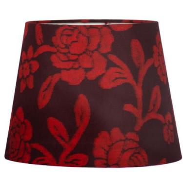 Imagem de Cúpula De Abajur Floral Vermelha 20X16cm - Marryluz