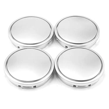 Imagem de Conjunto de 4 tampas de centro de roda de 56 mm/53 mm (2,09 pol.) Base de cromo pérola para Van 1996-2004 Mk4 200-2005 Outback Gen5 2015-2018#1J0 601 171