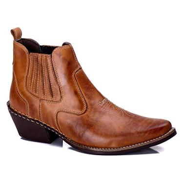 Imagem de Botina Texana Country Masculina Legitimo Couro Bovino tipo latego 040 (40, 040whisky)