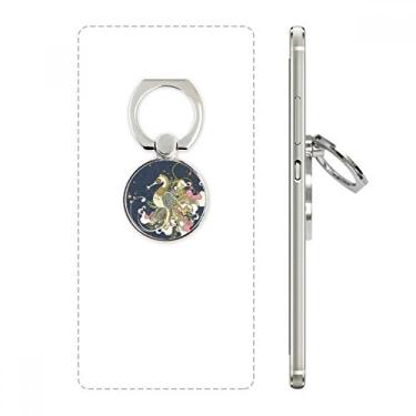 Imagem de Suporte de argola ajustável Flower Japan Hippocampus Ukiyo-e para celular