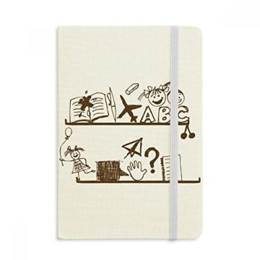 Imagem de Caderno infantil com ilustração fofa para estante de livros, capa dura em tecido oficial diário clássico