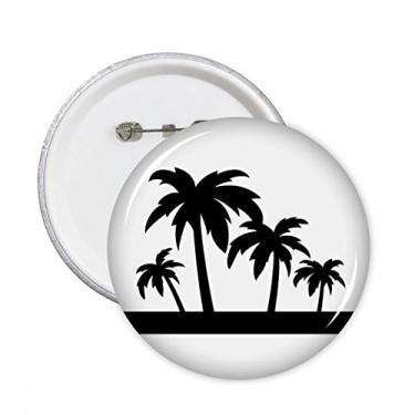 Imagem de Silhueta de coqueiro, planta preta, broches, decoração de roupas, 5 peças, presente