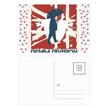 Imagem de Guarda-chuva masculino vermelho azul padrão grafite rua Natal Natal celebração cartão postal bênção cartão cartão cartão cartão de correspondência