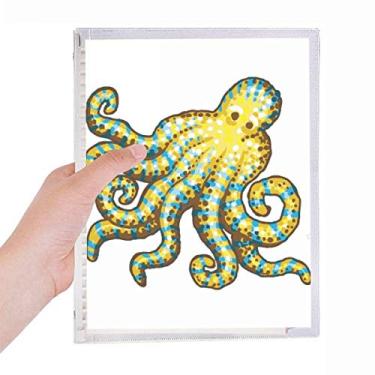 Imagem de Caderno com estampa de desenho animado de vida marinha polvo diário de folhas soltas recarregável